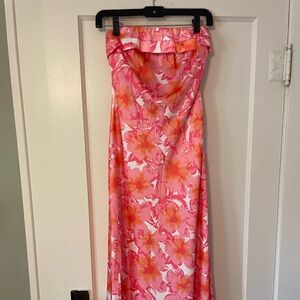 Beautiful strapless floral maxi dress